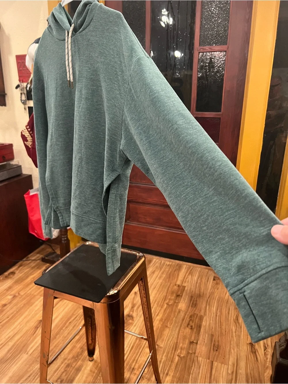 Avalanche Men's Teal Crewneck Hoodie